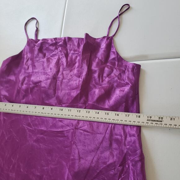 Babaton Slip Dress Womens Large Purple Spaghetti Strap Mini Aritzia Acetate - Picture 7 of 10